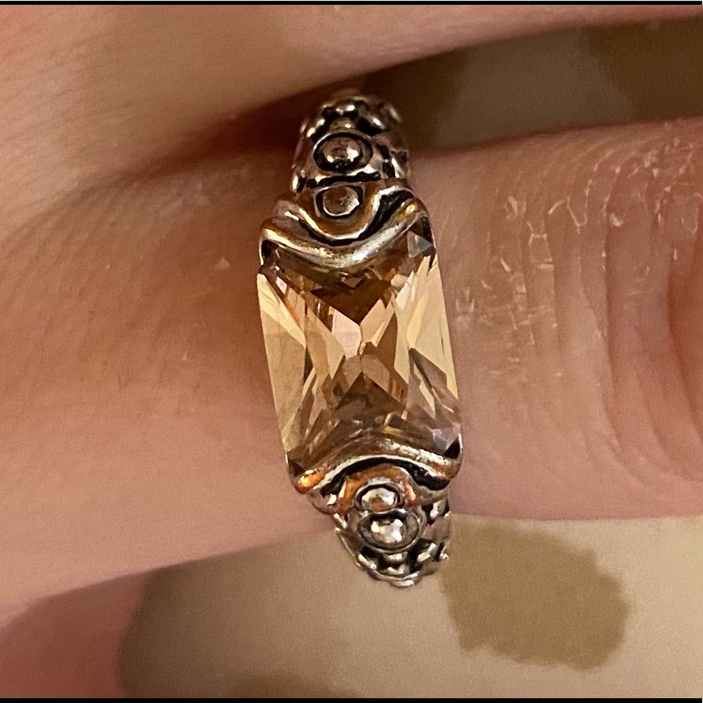 Champagne and Silver Ring